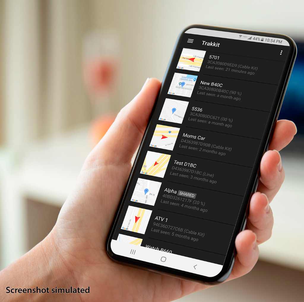 Trakkit App Screen Trakkit App Screen