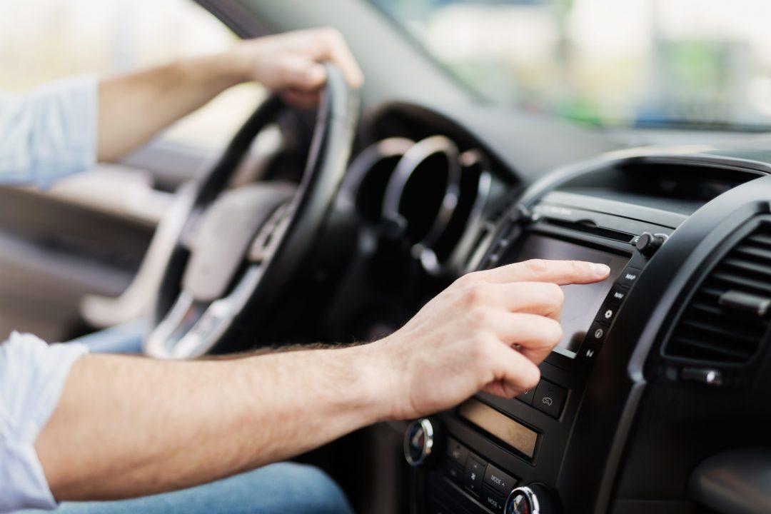 gps installed in a car