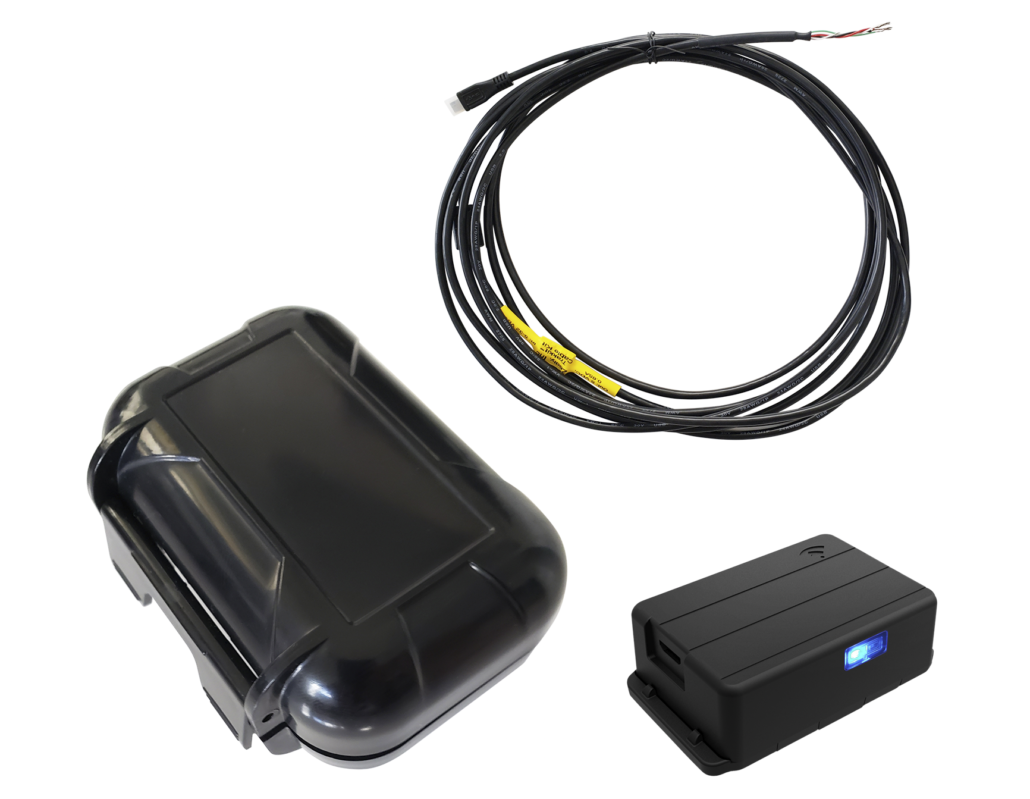 Trakkit GPS Tracker Hardwired Installation Kit: 12V-36V, 15 foot Cable Harness, Magnetic Case