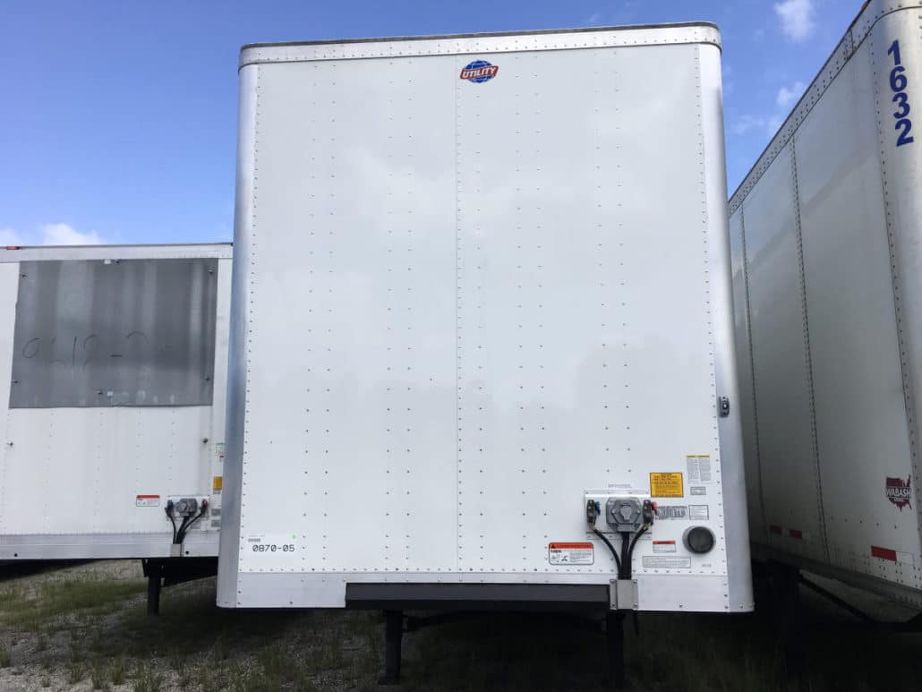 dry van trailer with GPS tracker hidden install