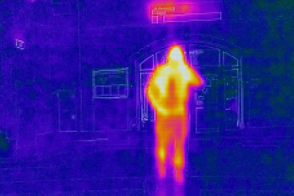 thermal imaging of a man