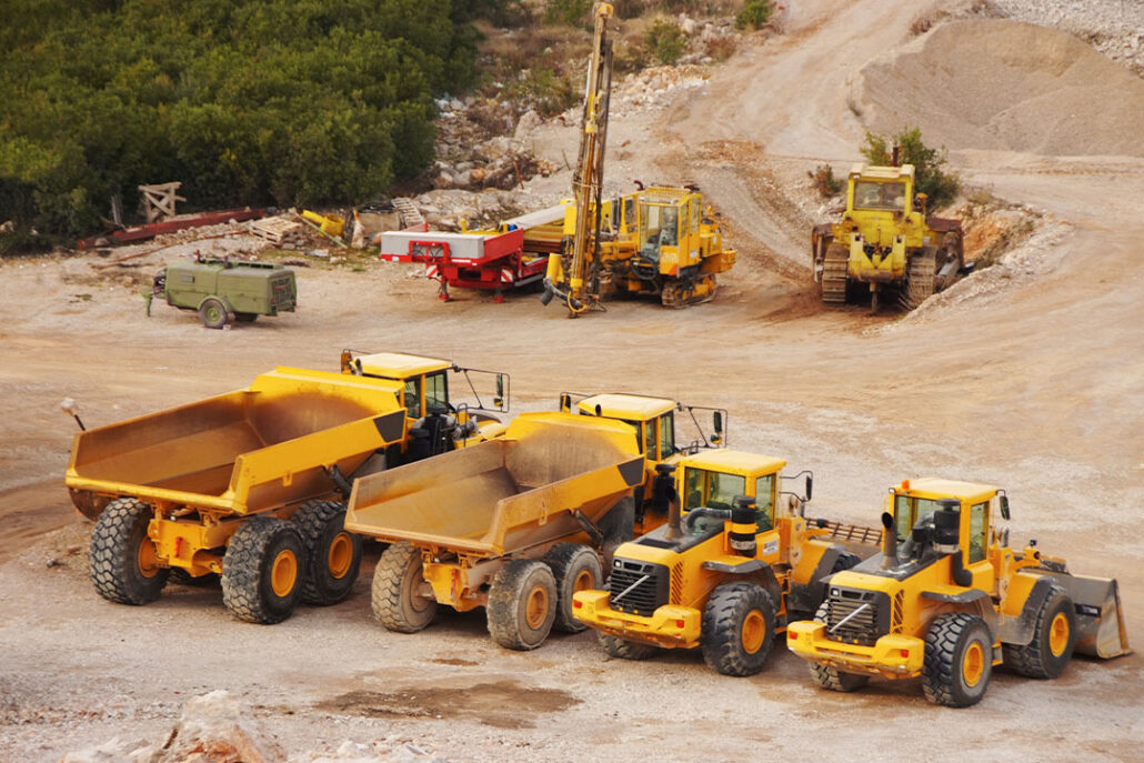 earth-moving heavy equipment and Construction machinery tracked by gps
